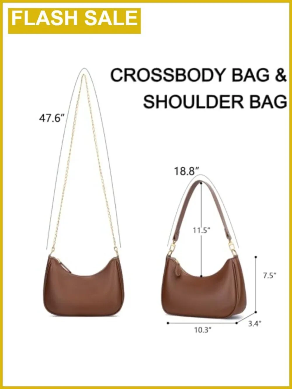 Cute Hobo Shoulder Bag Women PU Leather Handbag Purse Gold Chain Strap